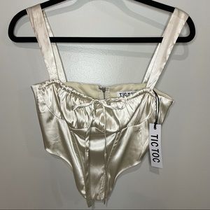 Satin Corset Top NWT